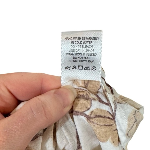 Tuckernuck x Ro’s Garden Clorinda Embroidered Long Caftan Kaftan in Leaf Sand - Picture 14 of 16